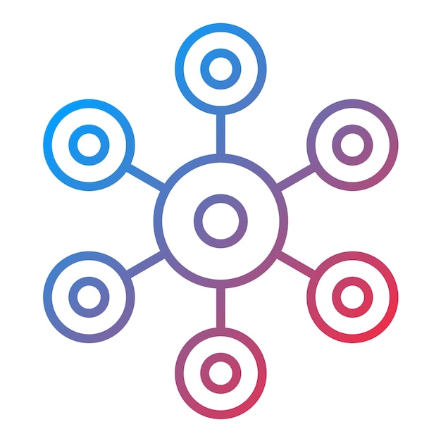 Mindmap icoon vector afbeelding Kan worden gebruikt voor UX en UI