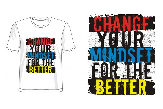 Mindset typography for print t shirt