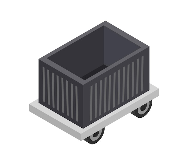 Mine trolley isometric