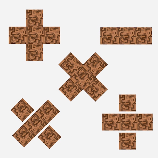 Vector minecraft papercraft pattern