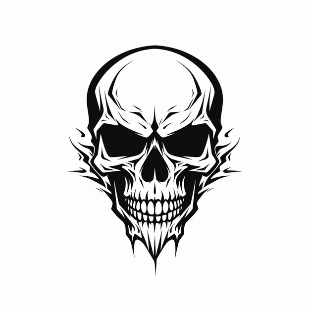 Vector miner skull logo hand drawing hand vw skull logo skull fire logo reptile skull