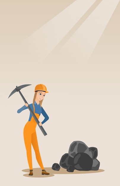 Vector miner working with pickaxe