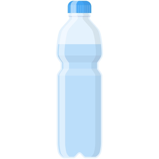 Mineraalwater vector plastic fles illustratie geïsoleerde icon