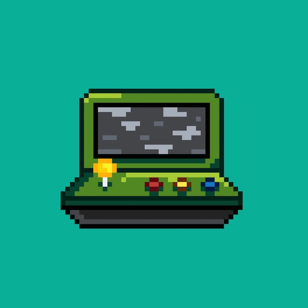 Mini arcade game pixel art illustration