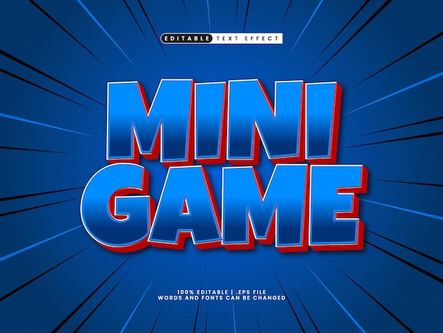 мини-игра редактируемый текстовый эффект в игре и счастливый текстовый стиль