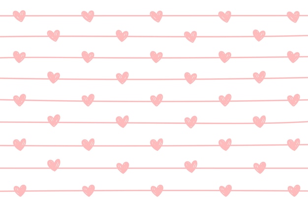 Vector mini heart and line background.