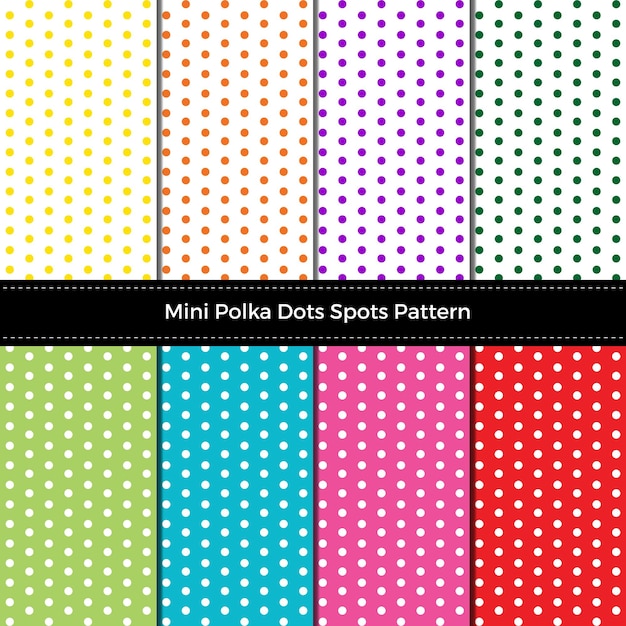 Vector mini polkadot scrapbook paper pack