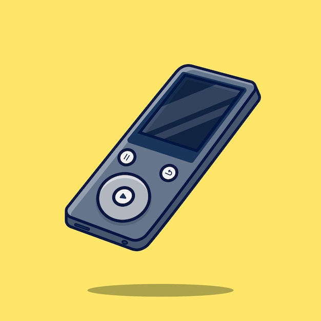 Mini portable music device vector