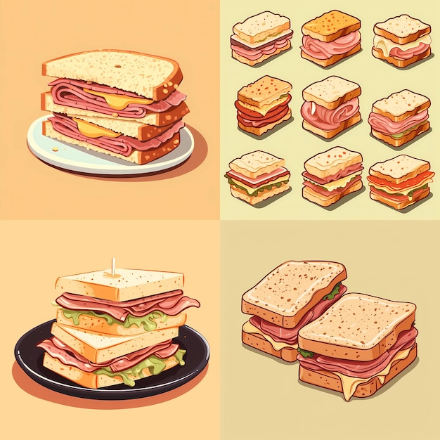 Vector mini_reuben_sandwiches