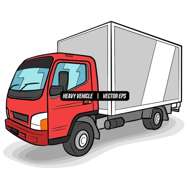 미니 트럭 트럭 대형 차량 운송 삽화