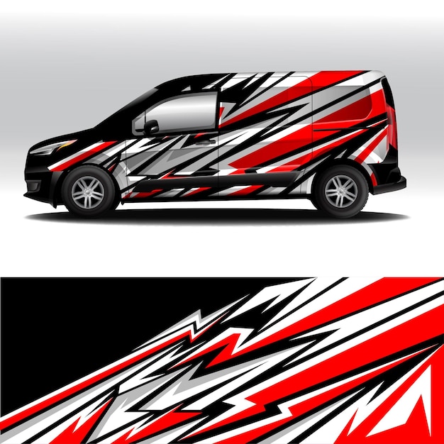 Mini van wrap livery design  vector