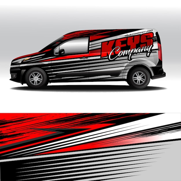 Mini van wrap livery design  vector