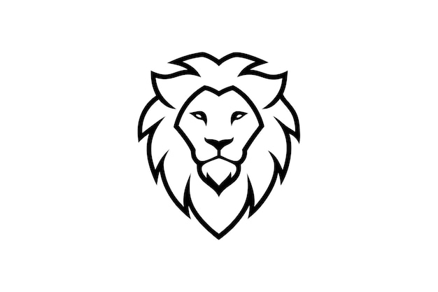 Minimaal Abstract Lion Logo Eenvoudig en stijlvol afdrukbaar grafisch ontwerp