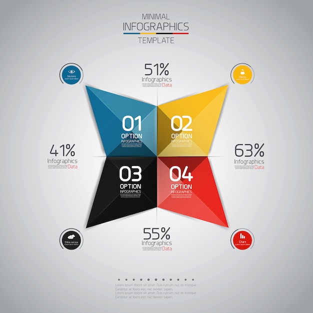 Minimaal infographicsontwerp