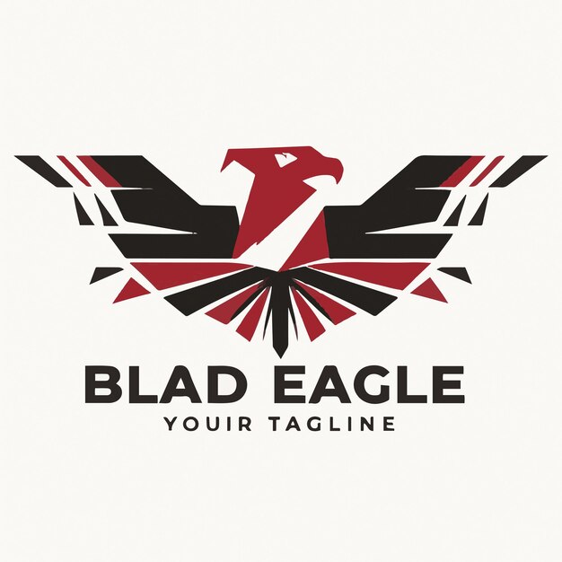 Vector minimaal logo voor blad eagle