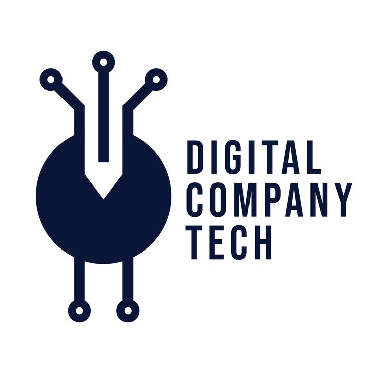 Vector minimaal modern logo voor digitale technologie
