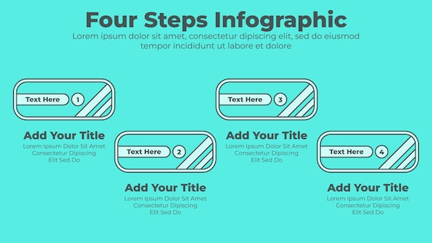 Vector minimaal ontwerp 4 stappen of opties zakelijke infographic presentatiesjabloon