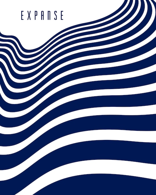 Minimaal ontwerp van abstracte lijnen in 3D-perspectief vector abstracte achtergrond, minimalistische coole trendy retro sjabloon voor covers posters en banners.