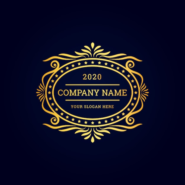 Vector minimaal vintage luxe logo