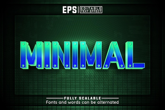 MINIMAL 3d Editable text effect