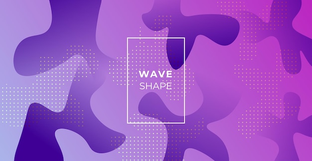 Minimal abstract colorful purple liquid color gradient fluid shape geometric with dots background