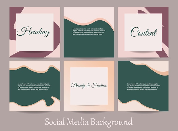 minimal abstract social media story posts banner template ripped torn paper texture background