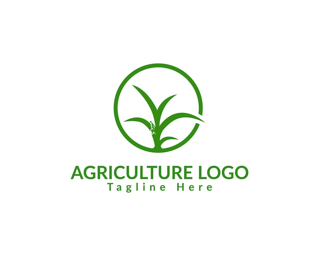 Vector minimal agriculture and farming logo design vector template