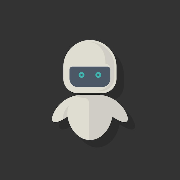 Minimal AI Tech Robot Vector Illustration