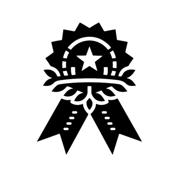 minimal award ribbon badge icon guarantee or medal thin line concept of minimal consumer control