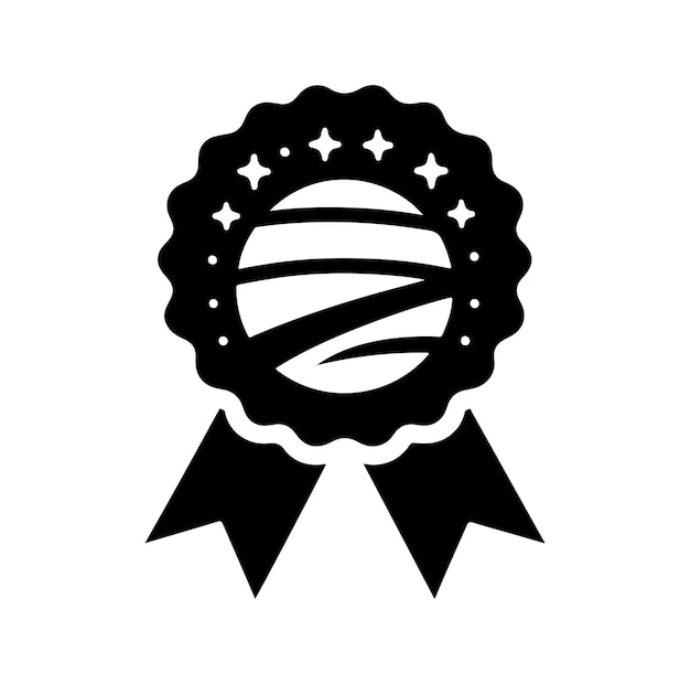 minimal award ribbon badge icon guarantee or medal thin line concept of minimal consumer control