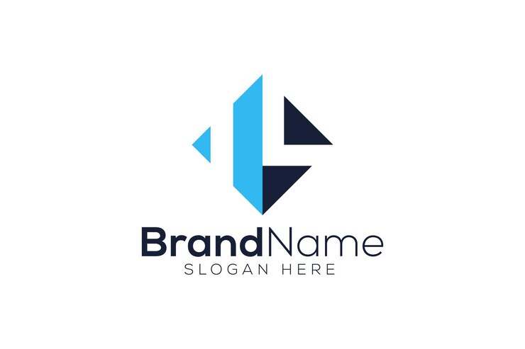 Vector minimal awesome creative letter l arrow logo design vector template
