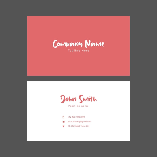 Minimal background business card template