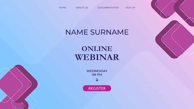 Vector minimal background for online webinar