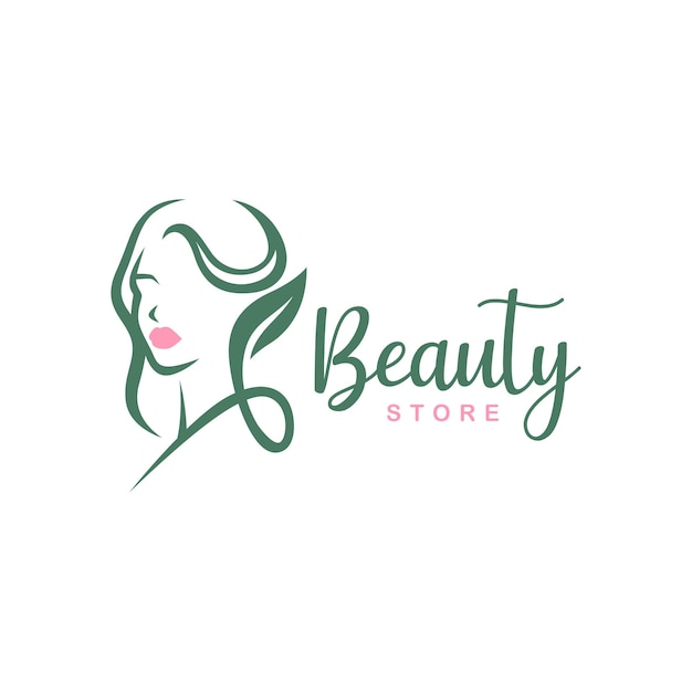 Minimal beauty and salon logo template