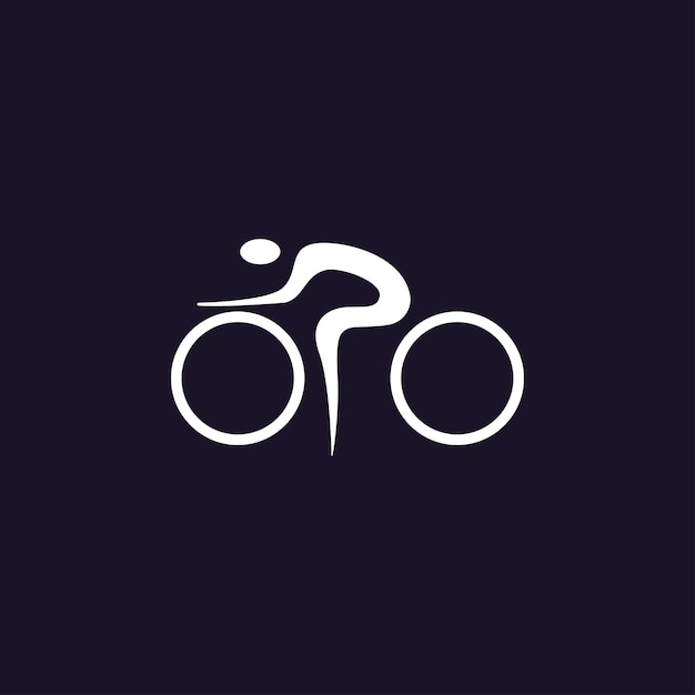 Vector minimal bicycle logo