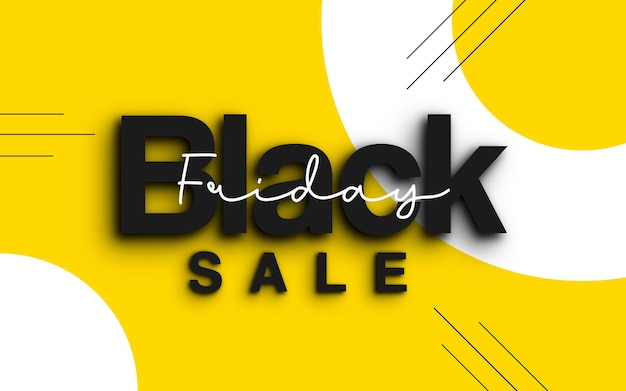 Banner promozionale di vendita del black friday minimo