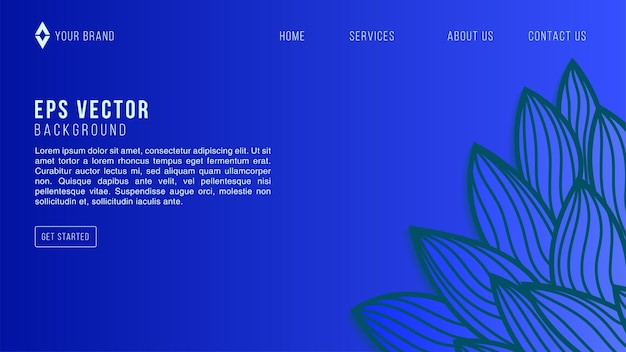 minimal blue doodles background, abstract creative flower doodle backgrounds, modern landing page