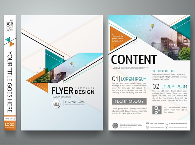 Minimal brochure business flyers template