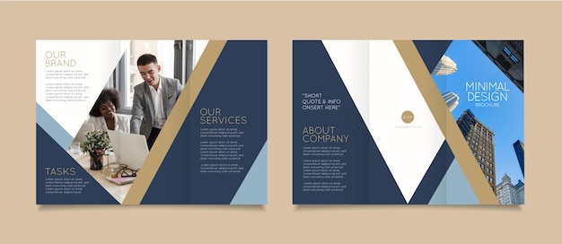 Minimal brochure template with photo