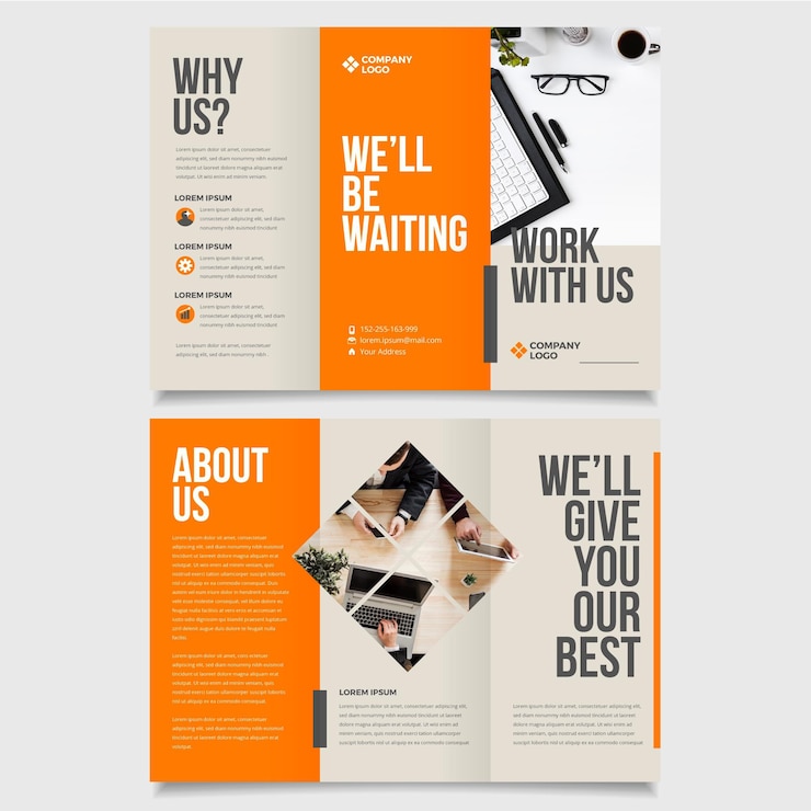Vector minimal brochure template