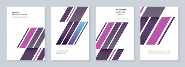 Vector minimal brochure templates