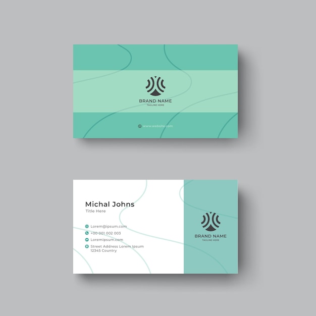 Minimal business card design template Premium Vector