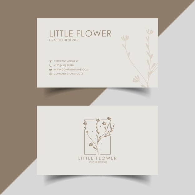 Vector minimal business card design template.