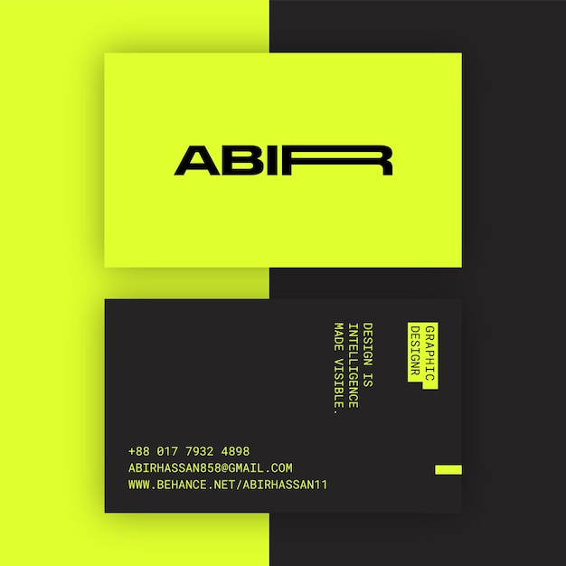 Vector minimal business card design template