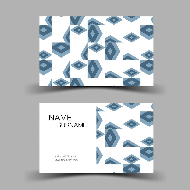 Vector minimal business card design with inspiration from the abstract