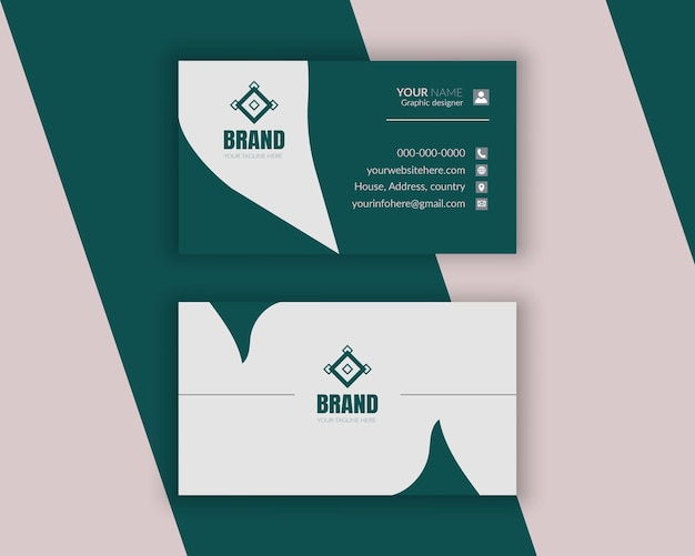 Minimal business card mockup design template for your brand