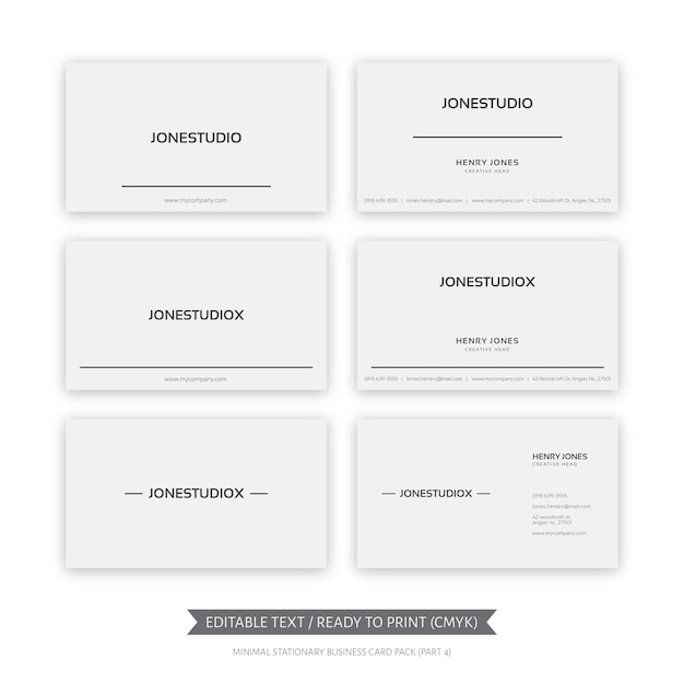 Vector minimal business card part 4