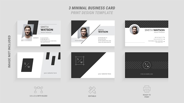 Minimal business card template set