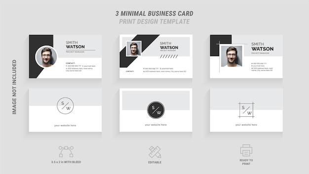 Minimal business card template set