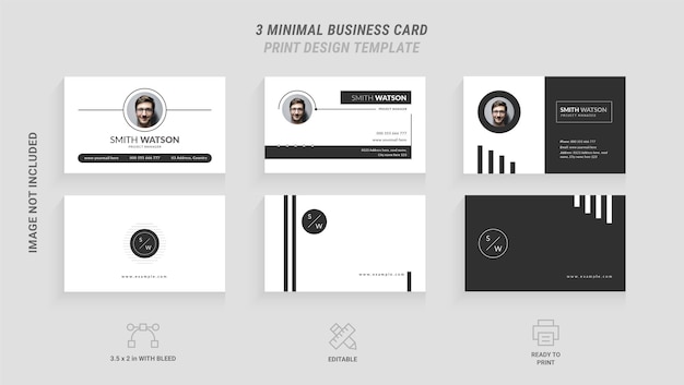Minimal business card template set